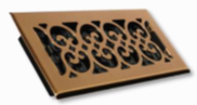 4 x 8 Decorative Register - Antique Brass
