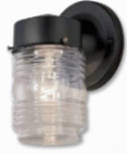Black Metal Base W/Clear Shade