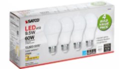 60 Watt LED (equivalent) Light Bulbs 4Pk