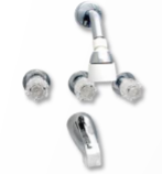 8" Three Valve Tub & Shower