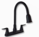 8"Kit Hi Arc Pull Down Black