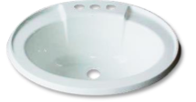 17 x 20 Oval Lavatory Sink - Bone