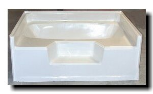 54x42 Fiberglass Garden Tub -White