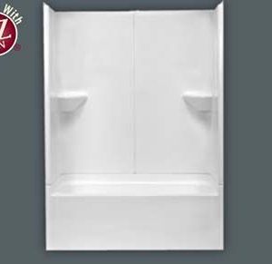 54x27 Fiberglass 2 Piece Surround -White