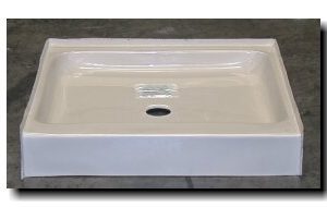 32x32 Fiberglass Shower Pan- White