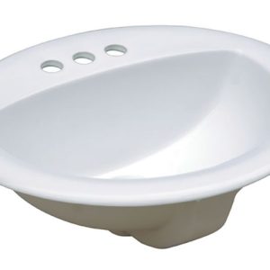 17x20 White Ceramic Oval Sink