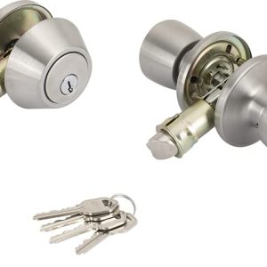 Deadbolt Combo set- Stainless W/Bolts
